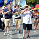 The Pelicans Performing in Mardi Gras Parade